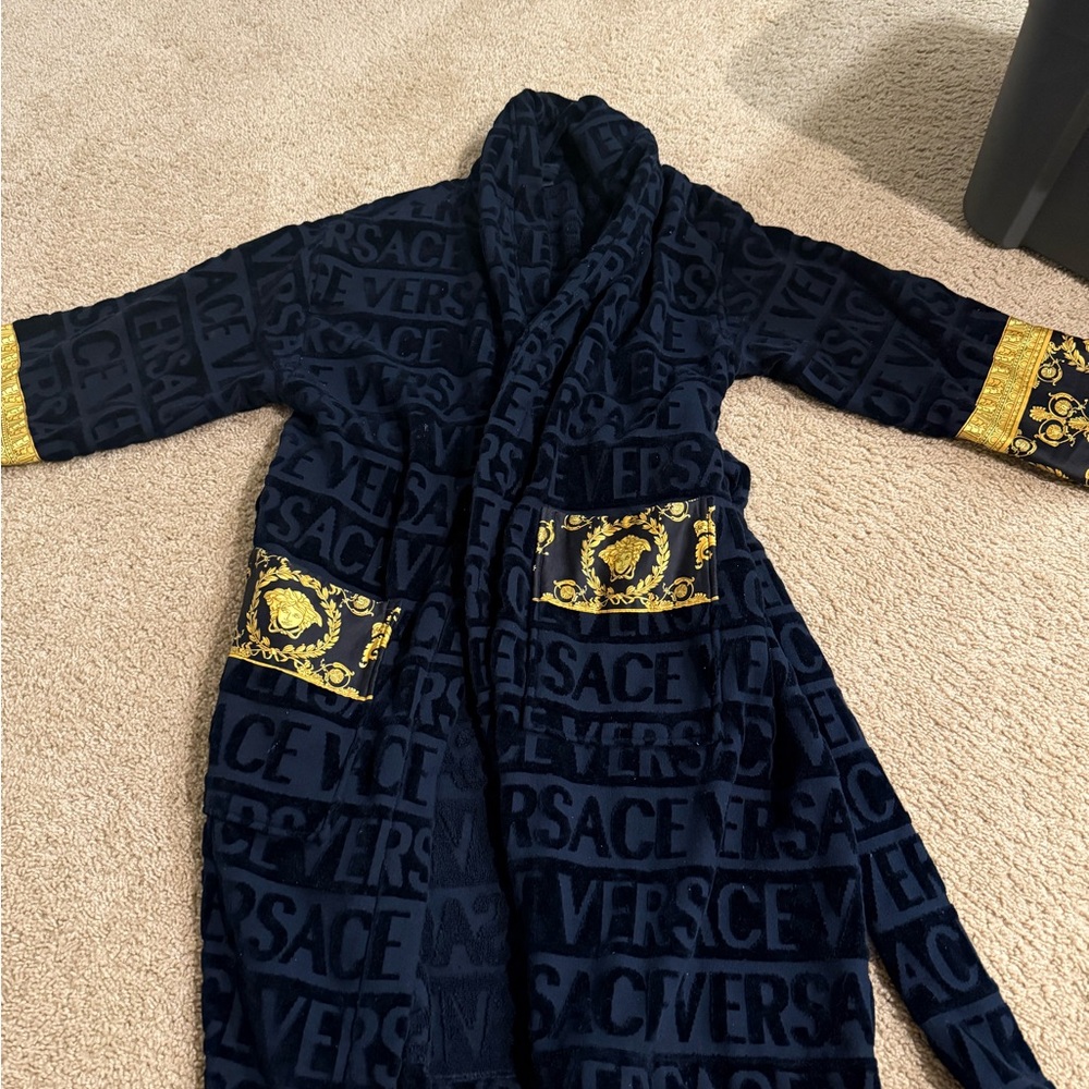 Versace Black and Gold Robe